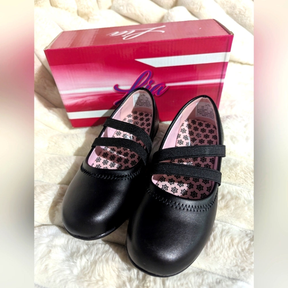 Lia Brand Black Kids Slip On Shoes